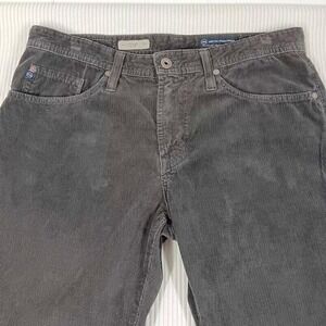 AG Adriano Goldschmied Pants Mens‎ 32 Gray Corduroy The Protégé Straight Leg USA